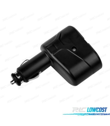 ADPTADOR MECHERO COCHE 12V 2 ENTRADAS