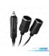 ADPTADOR MECHERO COCHE 12V 2 ENTRADAS Y CABLE 28CM