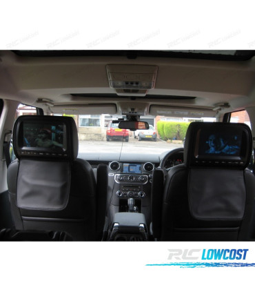 PAREJA DE REPOSACABEZAS DVD CON PANTALLA 9 COLOR NEGRO