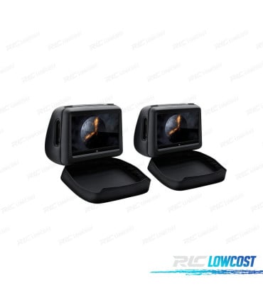 PAREJA DE REPOSACABEZAS CON DVD Y HDMI LCD 10,1 1080P TÁCTIL