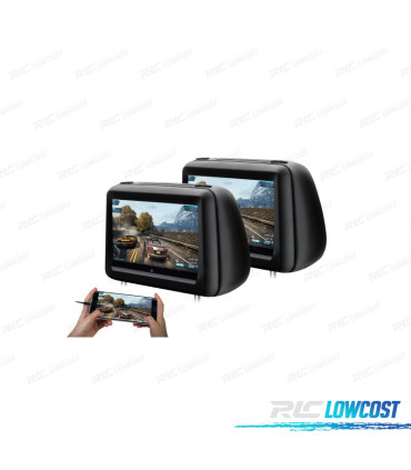 PAREJA DE REPOSACABEZAS CON DVD Y HDMI LCD 10,1 1080P TÁCTIL
