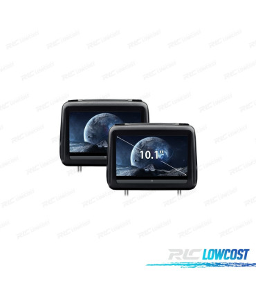 PAREJA DE REPOSACABEZAS CON DVD Y HDMI LCD 10,1 1080P TÁCTIL