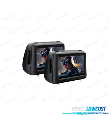 PAREJA DE REPOSACABEZAS CON DVD Y HDMI LCD 10,1 1080P TÁCTIL