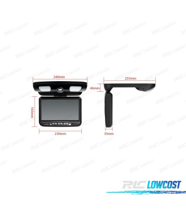 PANTALLA TECHO XTRONS DE 9" CON DVD Y JUEGOS