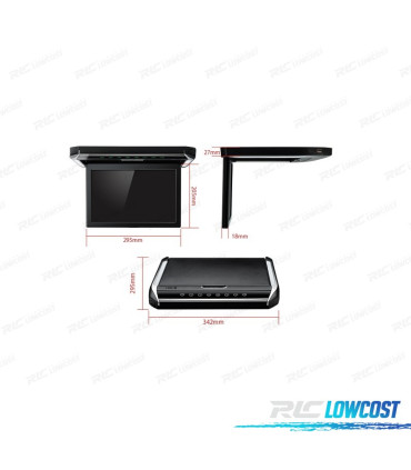 PANTALLA TECHO DE 12,1" HD CON HDMI 1080P USB SD Y LUZ