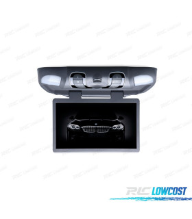 PANTALLA TECHO GRIS 15,6" CON DVD ALTAVOCES LUZ Y JUEGOS 32BITS