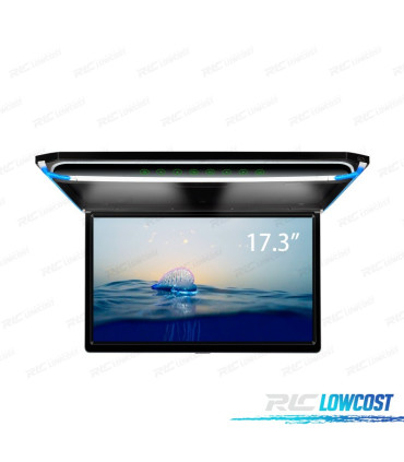 PANTALLA TECHO DE 17,3" ULTRA FINA CON HDMI LUZ LED 1080P USB Y SD
