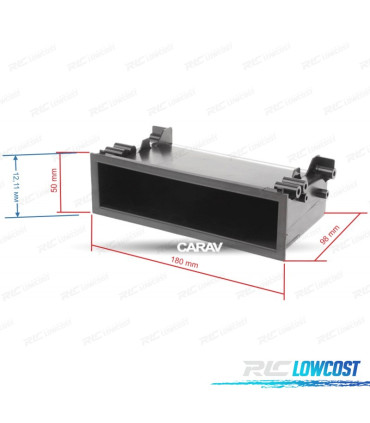 CAJA ALMACENAMIENTO RADIO 1-DIN UNIVERSAL 180*50*98 MM