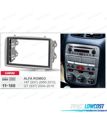 MARCO GRIS RADIO 2-DIN PARA ALFA ROMEO 147 Y GT