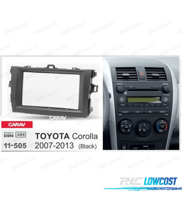 MARCO NEGRO RADIO 2-DIN PARA TOYOTA COROLLA 07-13