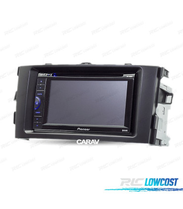 MARCO NEGRO RADIO 2-DIN PARA TOYOTA AURIS 06-12