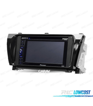 MARCO NEGRO BRILLO RADIO 2-DIN PARA TOYOTA COROLLA 13-16