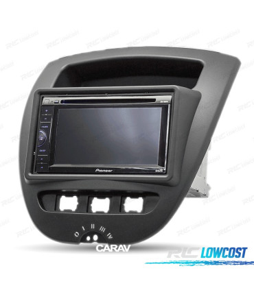 MARCO NEGRO RADIO 2-DIN PARA CITROEN C1 TOYOTA AYGO PEUGEOT 107 05-14
