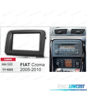 MARCO GRIS OSCURO RADIO 2-DIN PARA FIAT CROMA