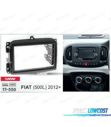 MARCO NEGRO RADIO 2-DIN PARA FIAT 500L