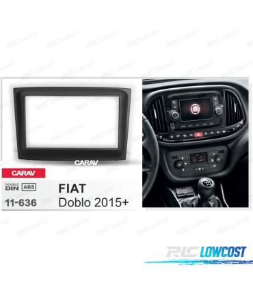 MARCO NEGRO RADIO 2-DIN PARA FIAT DOBLO 2015+