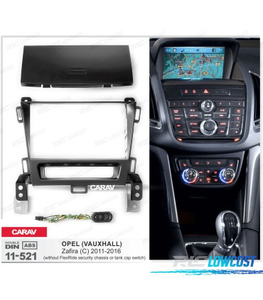 MARCO NEGRO RADIO 2-DIN PARA OPEL ZAFIRA 11-16