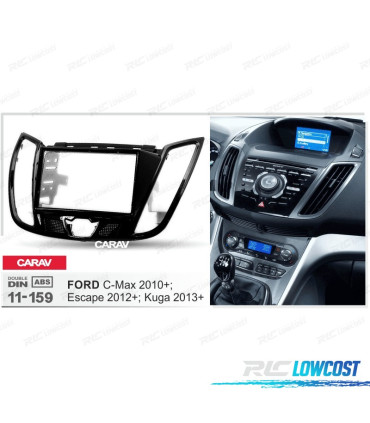 MARCO NEGRO BRILLO RADIO 2-DIN PARA FORD C-MAX KUGA ESCAPE CON PANTALLA 4.2