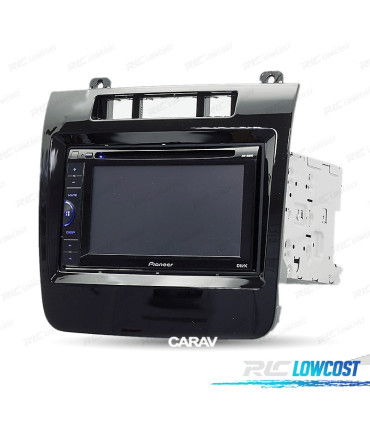 MARCO NEGRO BRILLO RADIO 2-DIN PARA VOLKSWAGEN VW TOUAREG 10-14