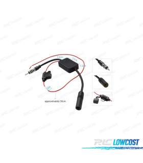 AMPLIFICADOR SEÑAL RADIO FM CONECTOR UNIVERSAL