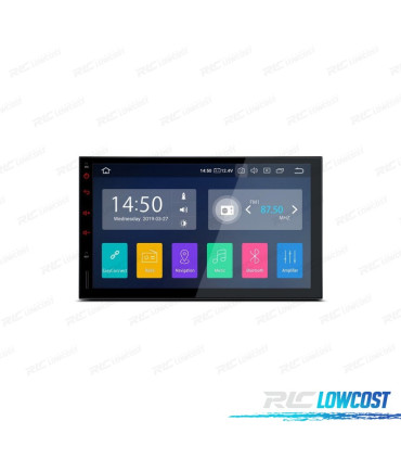 RADIO GPS ANDROID 14 2DIN 7" LCD TÁCTIL CARPLAY USB DUAL ZONE