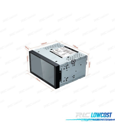 RADIO GPS ANDROID 14 2DIN 7" LCD TÁCTIL CARPLAY USB DUAL ZONE