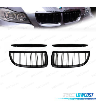PARRILLAS BMW E90 E91 PRE-LCI 05-08 NEGRO BRILLO