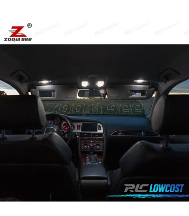 KIT 20 BOMBILLAS LED INTERIOR AUDI A6 S6 RS6 C6 AVANT 2005-2011
