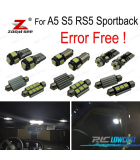 KIT 20 BOMBILLAS LED INTERIOR AUDI A5 S5 RS5 SPORTBACK 09-15