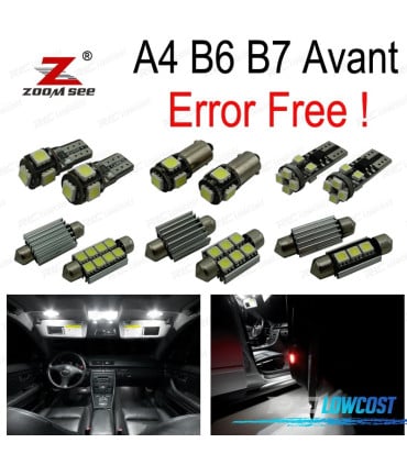 KIT 23 BOMBILLAS LED INTERIOR AUDI A4 S4 RS4 B6 B7 QUATTRO AVANT 02-08