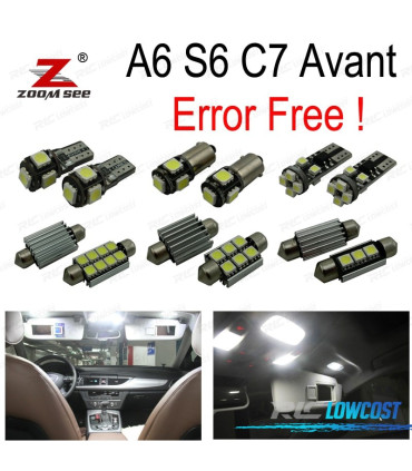 KIT 19 BOMBILLAS LED INTERIOR PARA AUDI A6 S6 RS6 C7 AVANT WAGON 2012 +