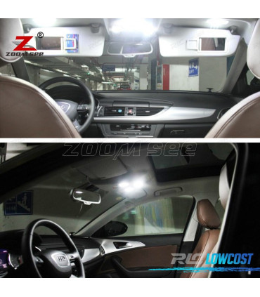KIT 19 BOMBILLAS LED INTERIOR AUDI A6 S6 RS6 C7 AVANT WAGON 2012 +