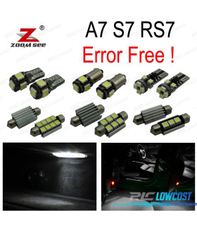 KIT 16 BOMBILLAS LED INTERIOR AUDI A7 S7 RS7 C7 QUATTRO 2011-2017