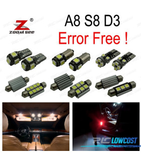 KIT 23 BOMBILLAS LED INTERIOR AUDI A8 S8 D3 QUATTRO 2003 -2009