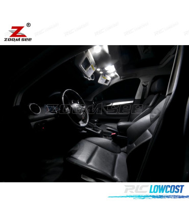 KIT 16 BOMBILLAS LED INTERIOR PARA AUDI A3 S3 8 P 2006 -2013