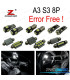 KIT 16 BOMBILLAS LED INTERIOR AUDI A3 S3 8 P 2006 -2013