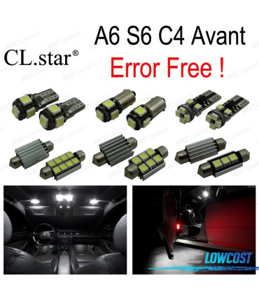 KIT 19 BOMBILLAS LED INTERIOR AUDI A6 S6 C4 AVANT WAGON 1994-1997