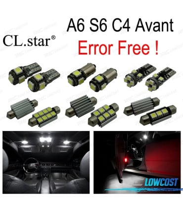 KIT 19 BOMBILLAS LED INTERIOR AUDI A6 S6 C4 AVANT WAGON 1994-1997