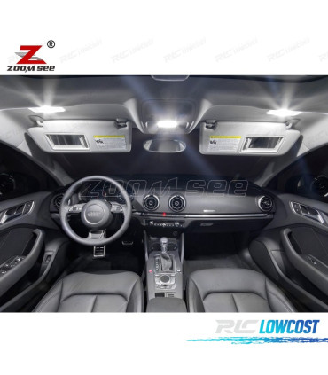 KIT 17 BOMBILLAS LED INTERIOR AUDI A3 S3 8 V SEDAN QUATTRO SPORTBACK LIMUSINA 14-