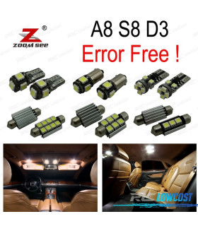 KIT 25 BOMBILLAS LED INTERIOR AUDI A8 S8 D3 2003-2009
