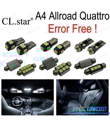 KIT 19 BOMBILLAS LED INTERIOR AUDI A4 ALLROAD QUATTRO 2009-2015