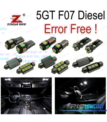 KIT 26 BOMBILLAS LED INTERIOR PARA BMW SERIE 5 F07 5GT DIESEL 520D 530D 535D GT 535D XDRIVE 2009-2017