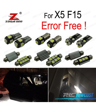 KIT 20 BOMBILLAS LED INTERIOR BMW X5 F15 M DEPORTE SDRIVE 35I 50I 35I 35D 14-