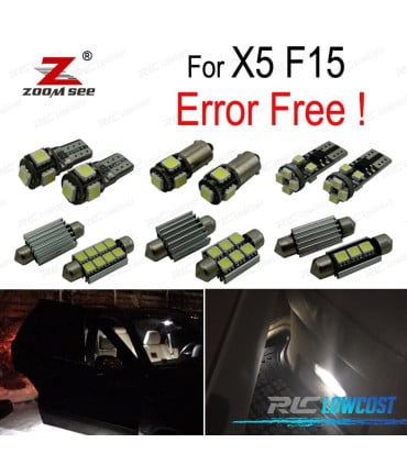 KIT 20 BOMBILLAS LED INTERIOR PARA BMW X5 F15 M DEPORTE SDRIVE 35I 50I 35I 35D 2014 +