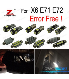 KIT 22 BOMBILLAS LED INTERIOR BMW X6 E71 E72 M XDRIVE35I XDRIVE50I ACTIVEHYBRID 2008 -2014