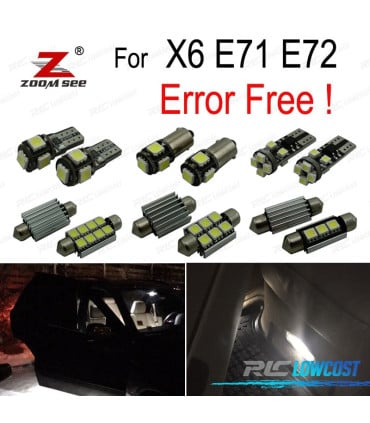 KIT 22 BOMBILLAS LED INTERIOR BMW X6 E71 E72 M XDRIVE35I XDRIVE50I ACTIVEHYBRID 2008 -2014