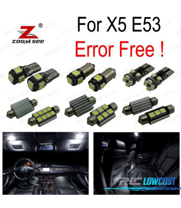 KIT 22 BOMBILLAS LED INTERIOR BMW X5 E53 3.0I 4.4I 4.6IS 4.8IS 2000-2006