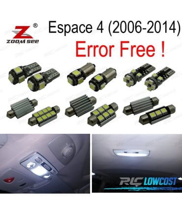 KIT 23 BOMBILLAS LED INTERIOR 2006-2014 PARA RENAULT ESPACE 4 IV MK4