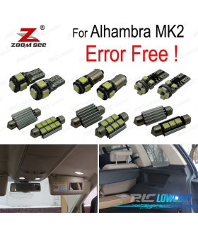 KIT 21 BOMBILLAS LED INTERIOR SEAT ALHAMBRA II MK2 710 711 11-17