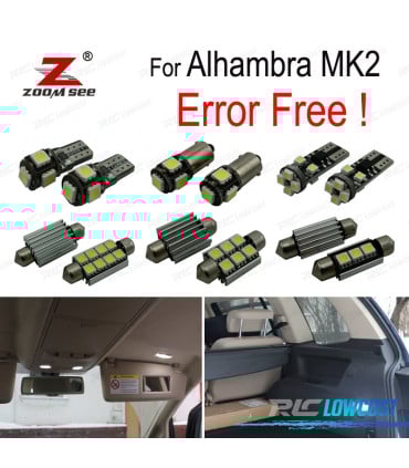 KIT 21 BOMBILLAS LED INTERIOR SEAT ALHAMBRA II MK2 710 711 11-17